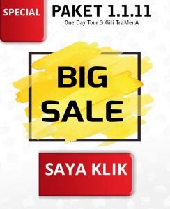Klik Big Sale Paket 1.1.11 Day Tour 3 gili